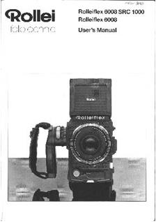 Rollei SL 6008 manual. Camera Instructions.